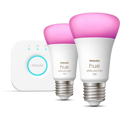 Philips Hue White and Color Ambiance 1100 E27 9W Starter-Kit (929002468810) - Neuware ohne Verpackung