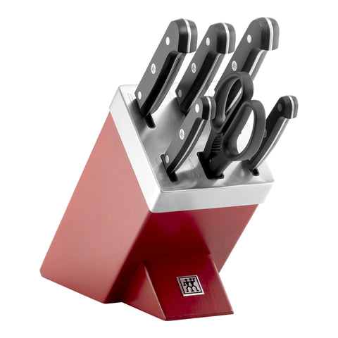 Zwilling Gourmet Messerblock Rot Messerset Selbstschärfend 7tlg