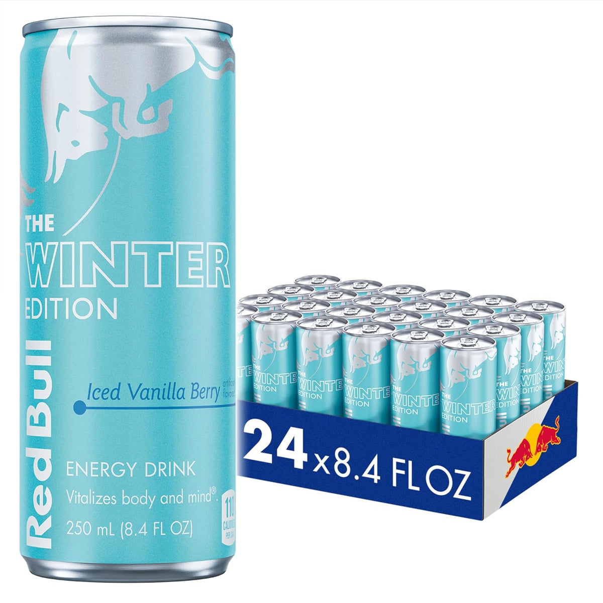 24x Red Bull Energy Drink Winter Edition 2024 Iced Vanilla Berry 0,25l inkl. 6€ Pfand