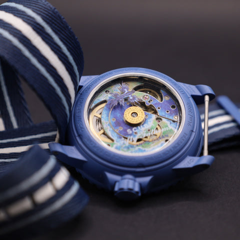 Swatch x Blancpain Atlantic Ocean Automatikuhr Bioceramic Scuba Fifty Fathoms-Kollektion