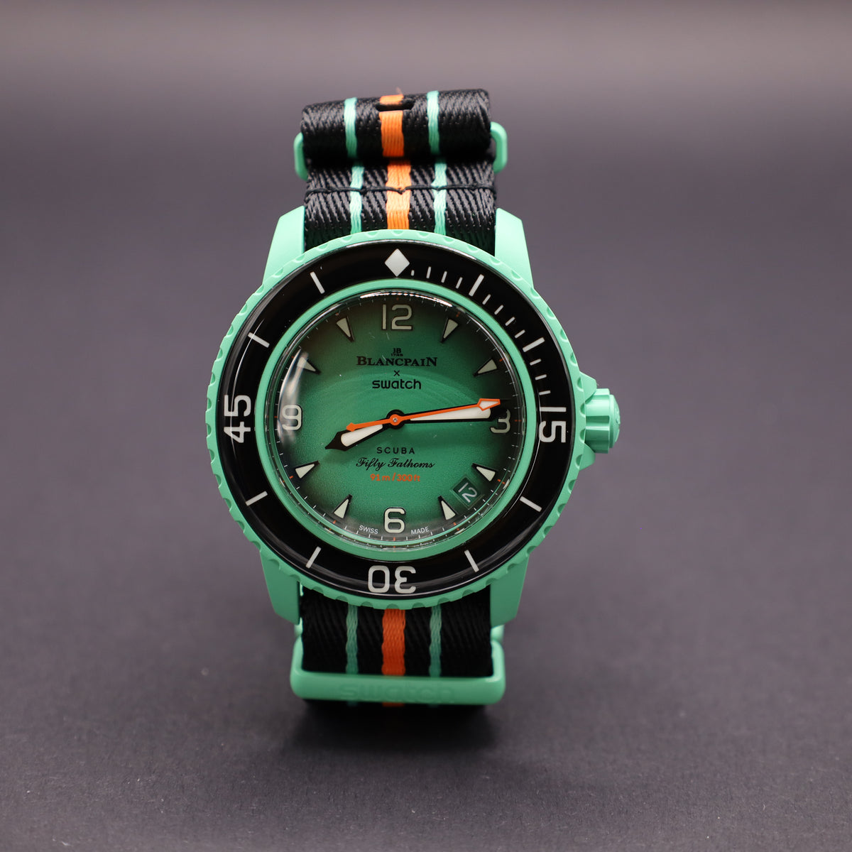 Swatch x Blancpain Indian Ocean Automatikuhr Bioceramic Scuba Fifty Fathoms-Kollektion