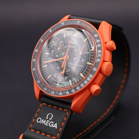 Swatch Omega Bioceramic Moonswatch Mission on Earth - LAVA