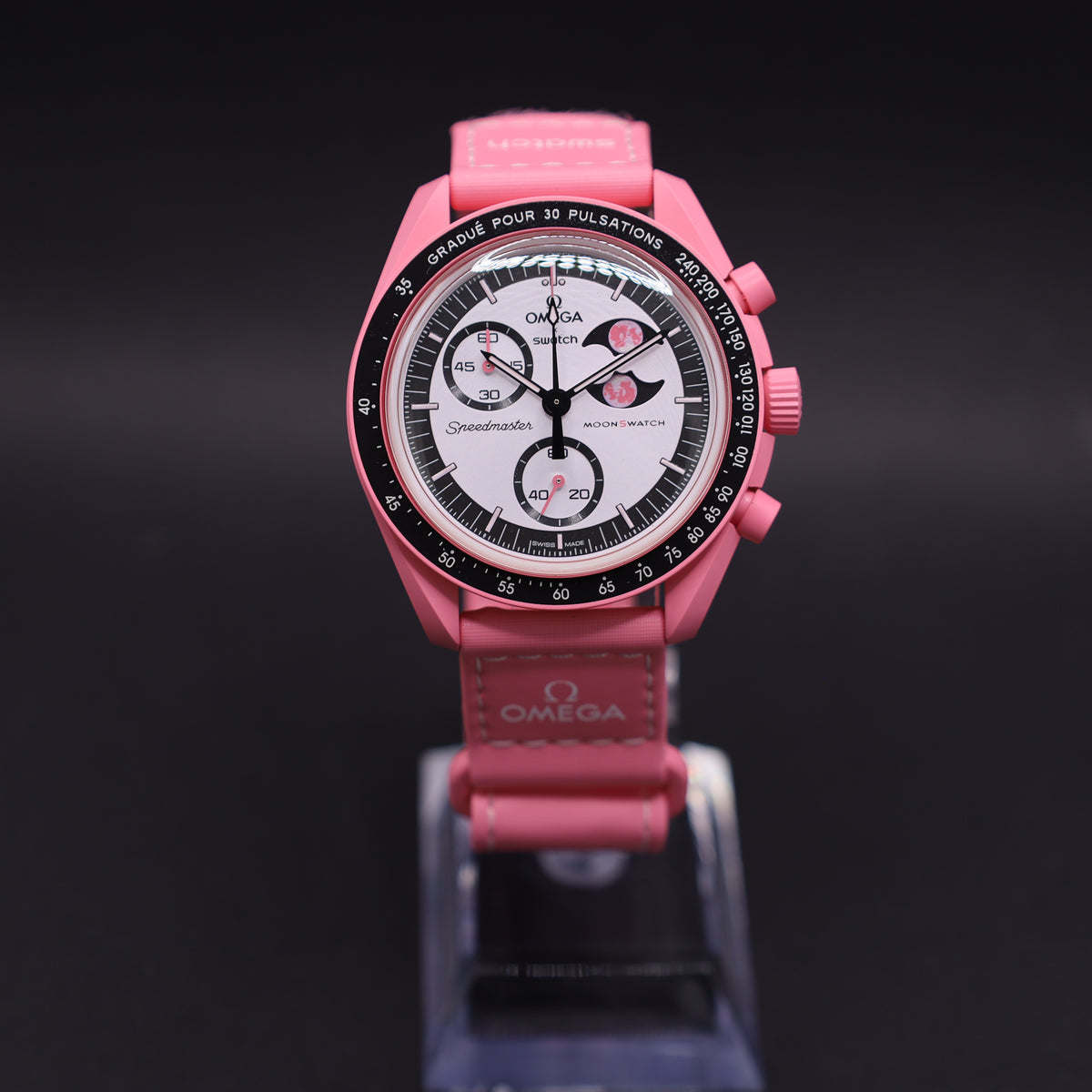 Swatch x Omega Moonswatch Mission to the SUPER PINK MOONPHASE SO33P700