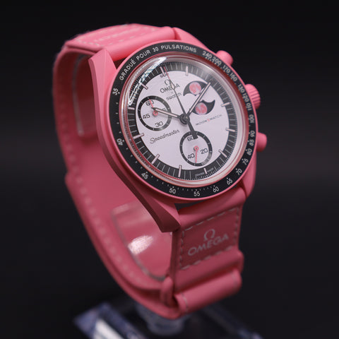 Swatch x Omega Moonswatch Mission to the SUPER PINK MOONPHASE SO33P700