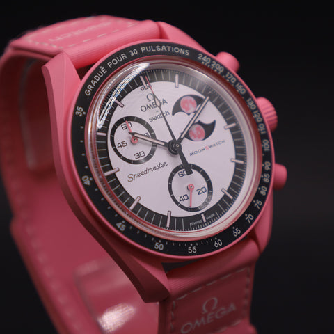 Swatch x Omega Moonswatch Mission to the SUPER PINK MOONPHASE SO33P700