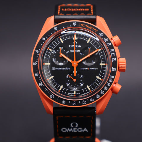 Swatch Omega Bioceramic Moonswatch Mission on Earth - LAVA