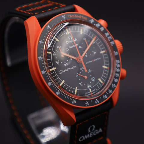 Swatch Omega Bioceramic Moonswatch Mission on Earth - LAVA