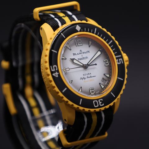 Swatch x Blancpain Pacific Ocean Automatikuhr Bioceramic Scuba Fifty Fathoms-Kollektion