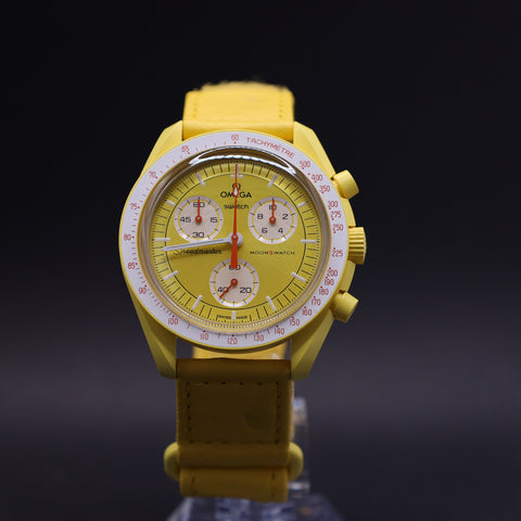 OMEGA x Swatch MoonSwatch Mission to the Sun Straußenleder SO33J100C