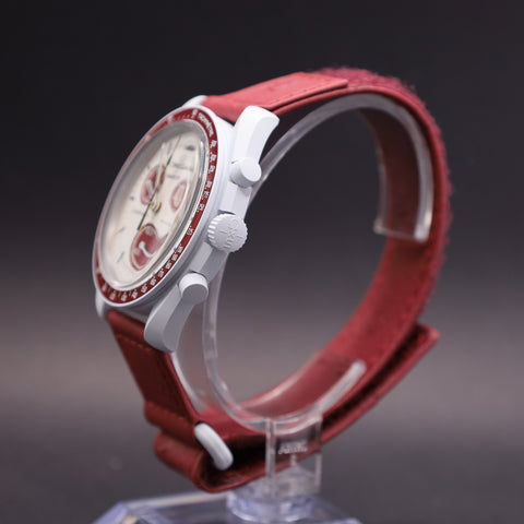 OMEGA x Swatch MoonSwatch Mission to Pluto Straußenleder SO33M101C