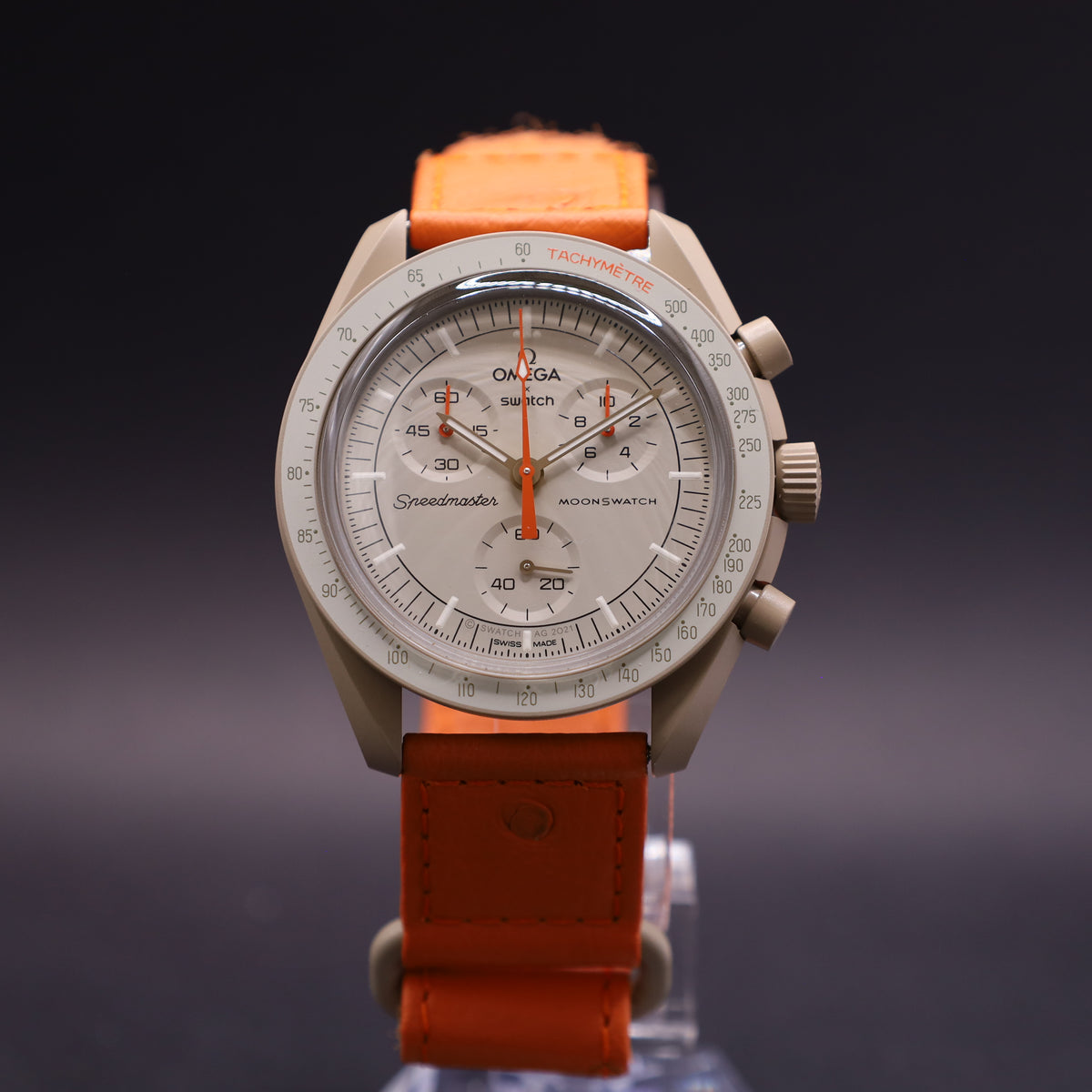 OMEGA x Swatch MoonSwatch Mission to Jupiter Straußenleder SO33C100C