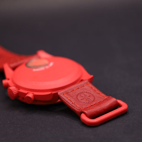 OMEGA x Swatch MoonSwatch Mission to Mars Straußenleder SO33R100C