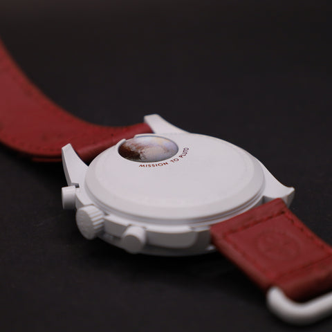 OMEGA x Swatch MoonSwatch Mission to Pluto Straußenleder SO33M101C