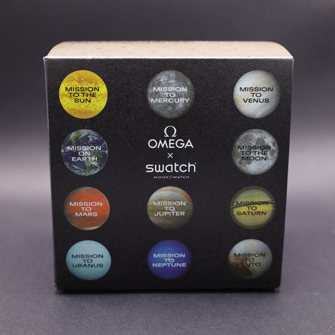 OMEGA x Swatch MoonSwatch Mission to Saturn Straußenleder SO33T100C