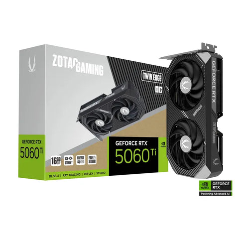 ZOTAC GAMING GeForce RTX 5060 Ti Twin Edge OC 16GB GDDR7 Grafikkarte 3x DP, 1x HDMI