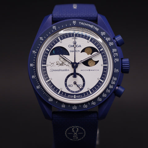 Chronograph Swatch x Omega MoonSwatch Mission to Earthphase Moonshine Gold Popcorn