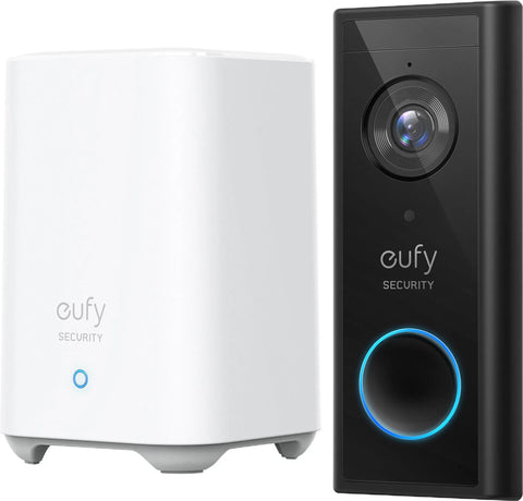 eufy Über­wa­chungs­ka­me­ra Video Doorbell 2K (Akku) + HomeBase 2 (Set)