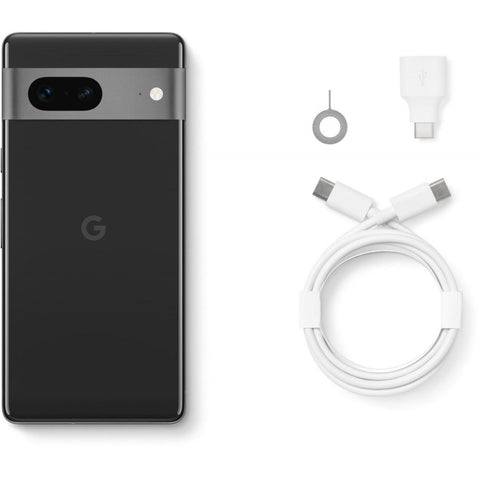 Google Pixel 7 128GB 5G Obsidian Smartphone (6,3 Zoll, 50 MP, Dual-Kamera, Google Tensor Prozessor, Fingerabdrucksensor, Gesichtserkennung, schwarz)