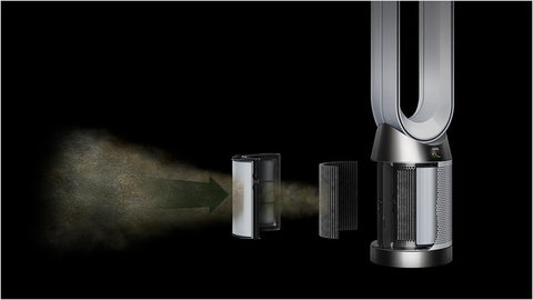 Dyson Purifier Cool TP10 Luftreiniger und Ventilator – Leistungsstarke Luftreinigung, Kühlender Luftstrom (Weiß)