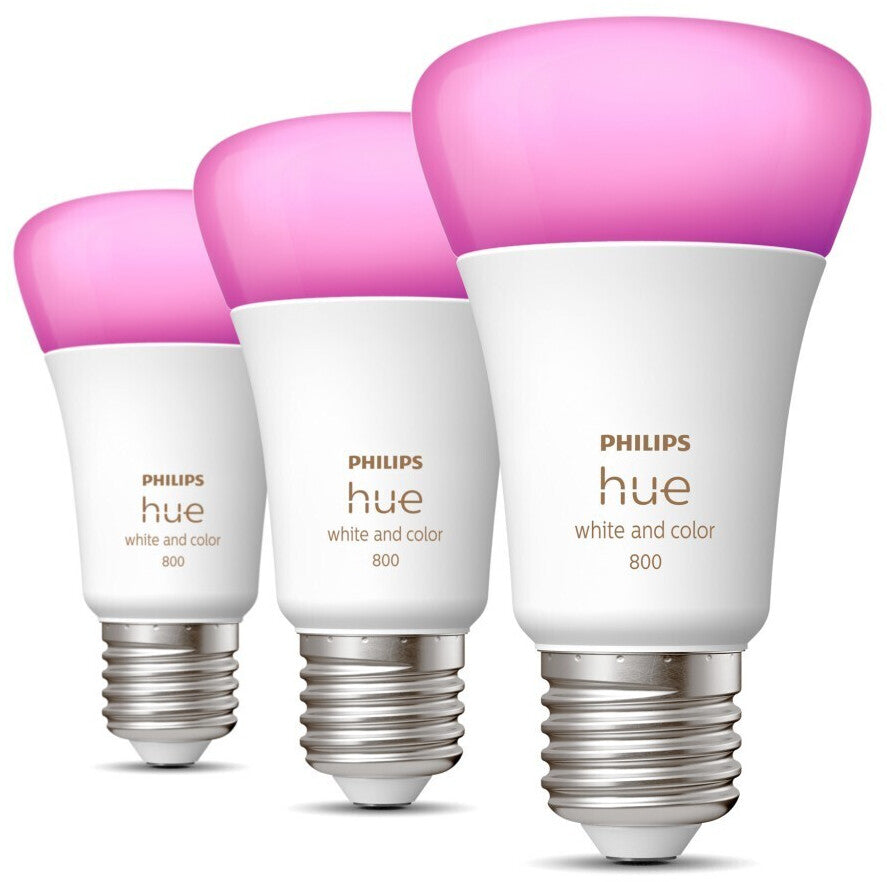 Philips Hue White And Color Ambiance 800lm E27 Bluetooth 3er-Set (929002489603) - Neuware ohne Verpackung