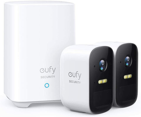 eufy Security eufyCam 2C kabelloses Sicherheitssystem HD 1080p IP67 Nachtsicht Starterset